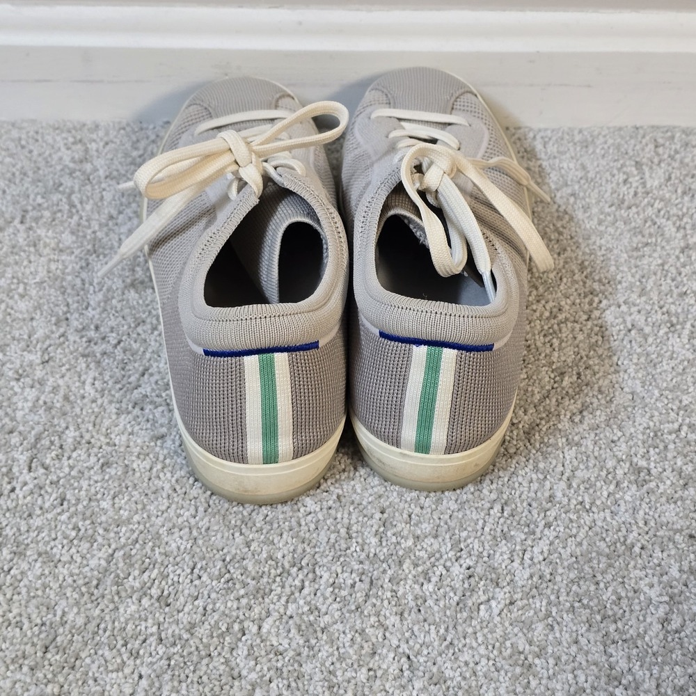 Rothy's The‎ Lace Up Gray Sneakers Shoes Size 10 - Picture 3 of 8